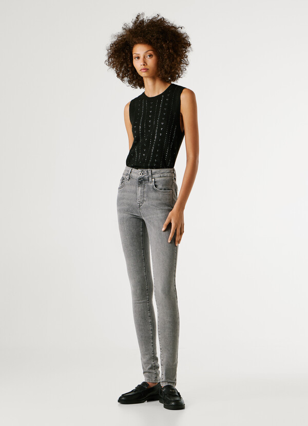 MID-RISE SKINNY FIT JEANS - REGENT