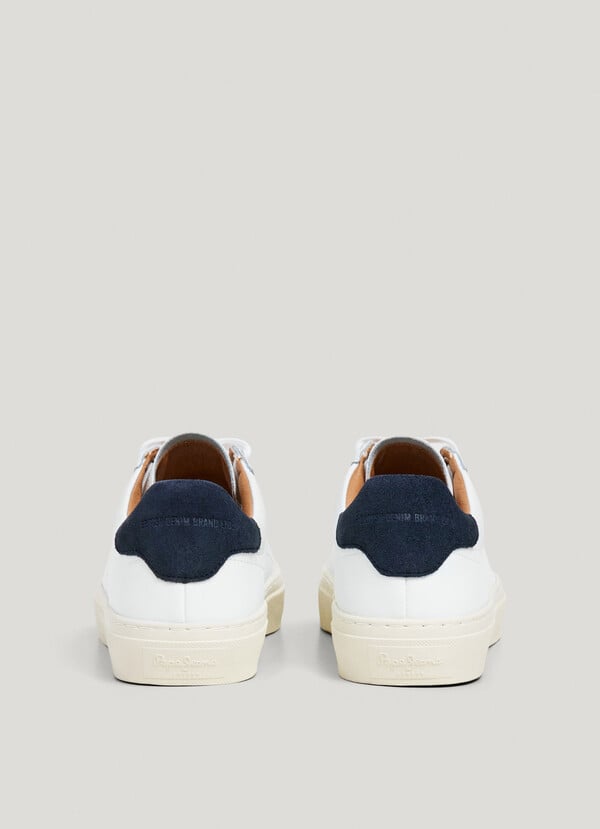 YOGI - LEATHER TRAINERS WITH SUEDE DETAILS 