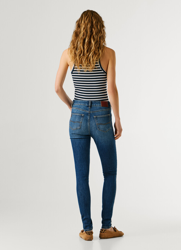 MID-RISE SKINNY FIT JEANS - REGENT