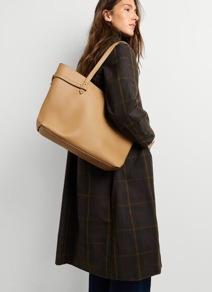 LEATHER EFFECT SHOPPER BAG
