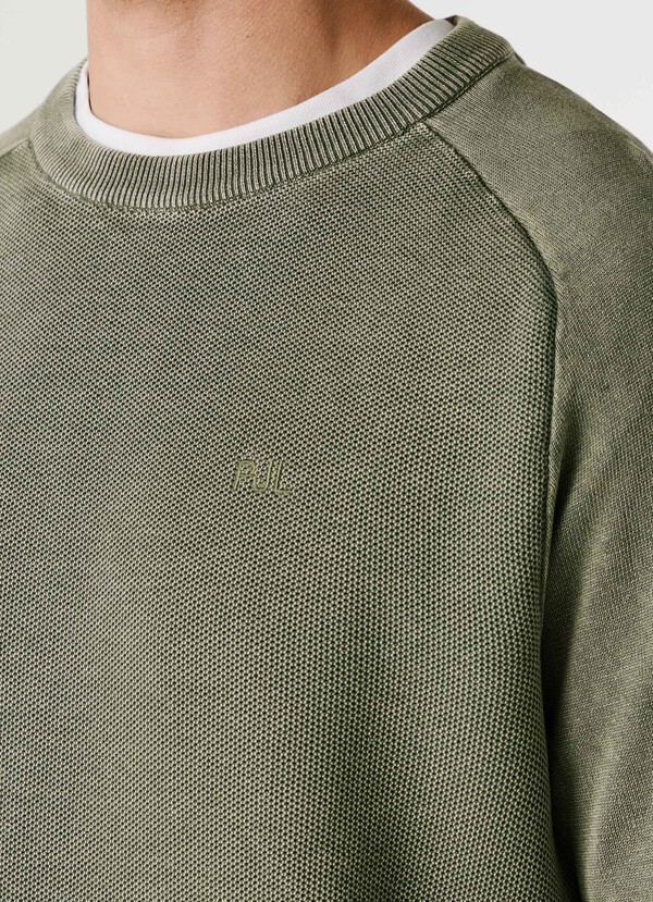 CREW NECK PIQU&Eacute; JUMPER