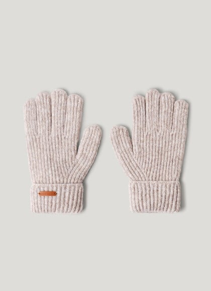 HERRINGBONE KNIT GLOVES