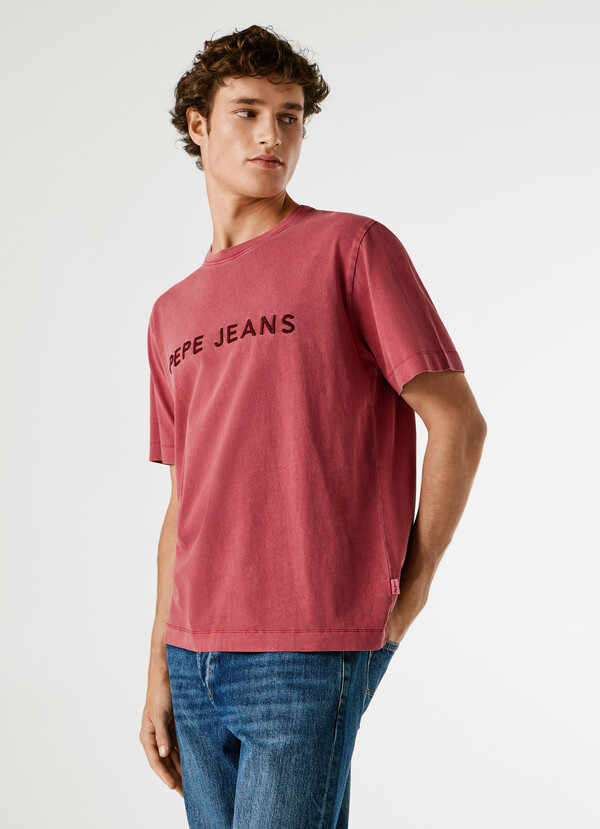 REGULAR FIT T-SHIRT WITH EMBROIDERED LOGO