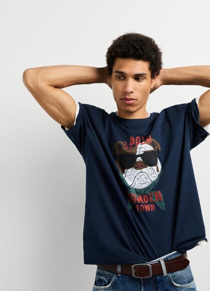 CASUAL FIT PRINTED GRAPHIC T-SHIRT