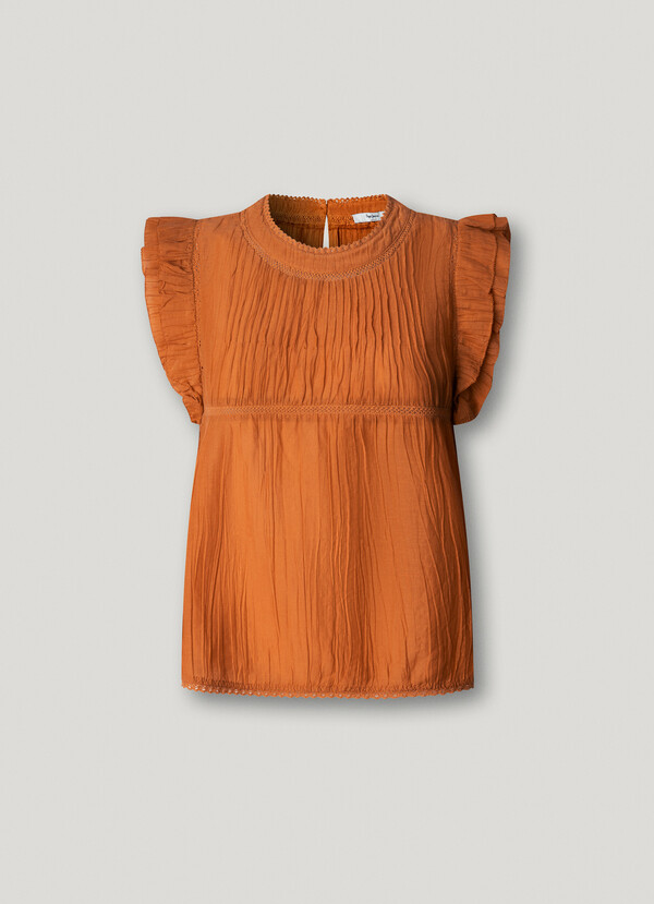 PLEATED DETAILS BLOUSE