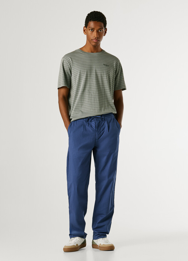 RELAXED FIT POPLIN CHINOS