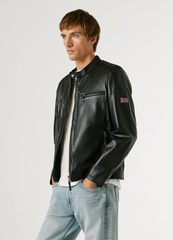 LEATHER BIKER JACKET