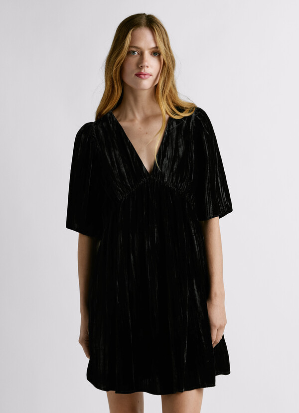 SHORT VELVET DRESS