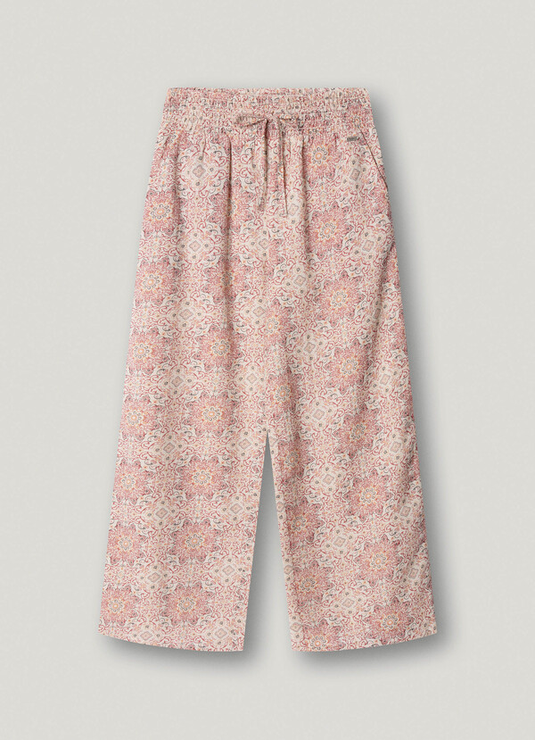 STRAIGHT FLORAL PRINT TROUSERS