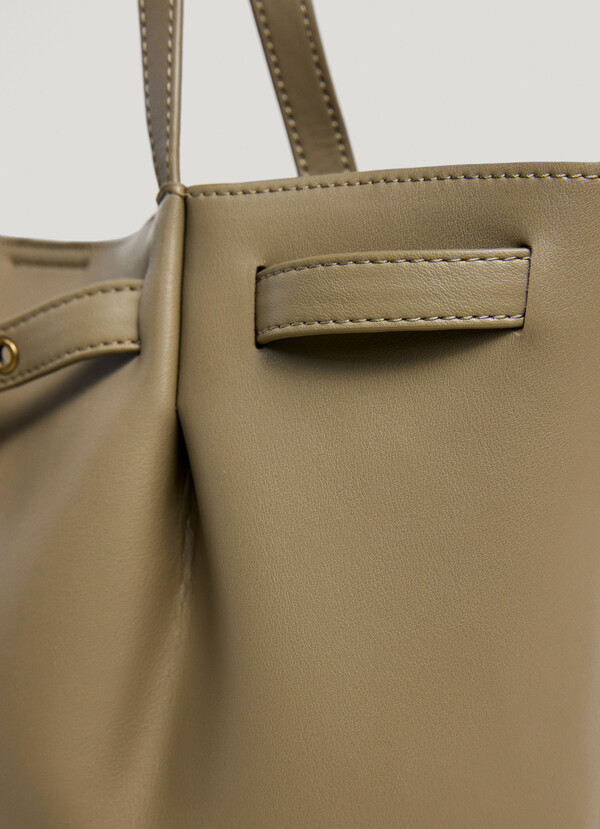 LEATHER EFFECT TOTE BAG
