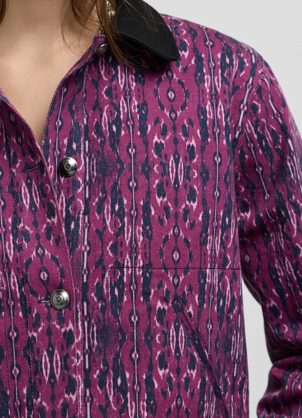 PRINTED SHIRT COLLAR JACKET