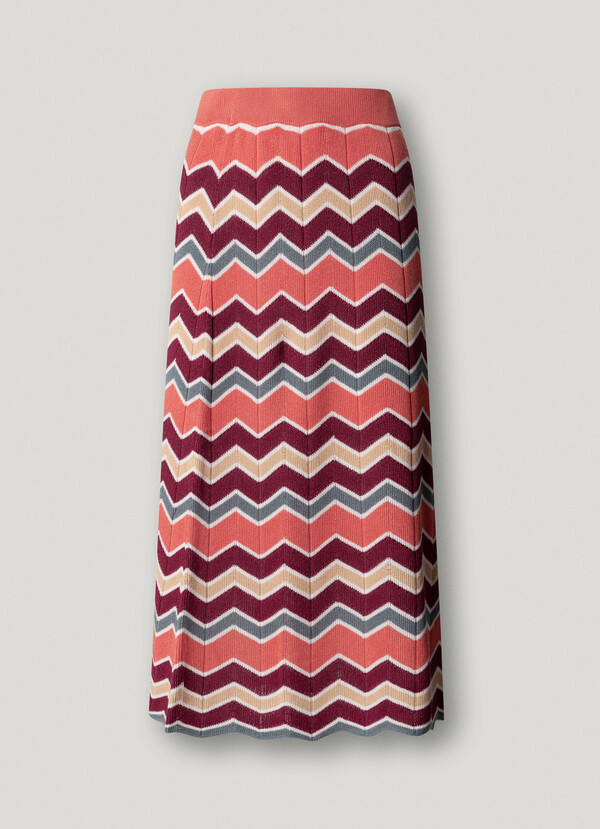 ZIGZAG STRIPED MAXI SKIRT