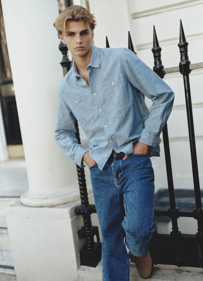 REGULAR FIT CHAMBRAY SHIRT