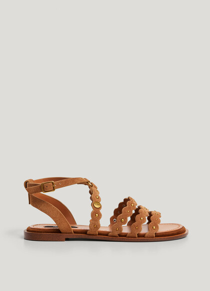 FLAT SUEDE SANDALS