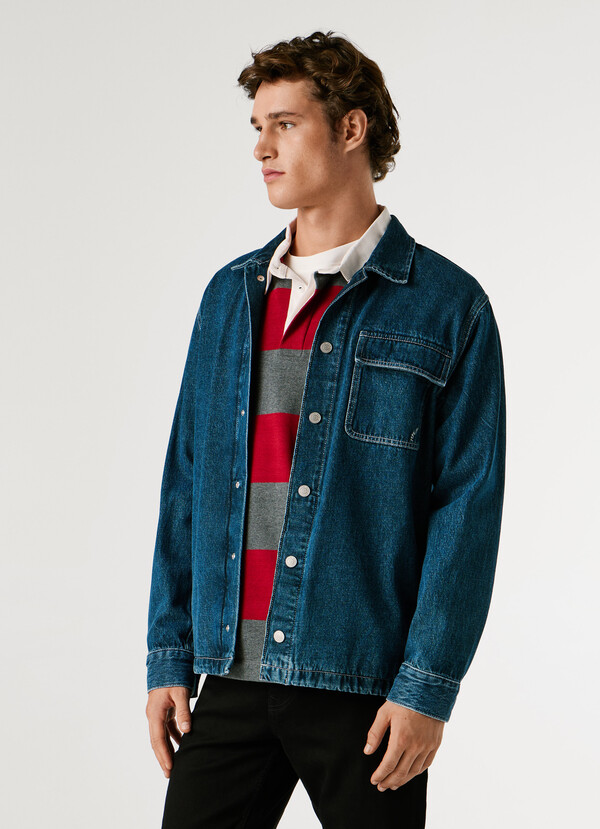 RELAXED FIT DENIM OVERSHIRT