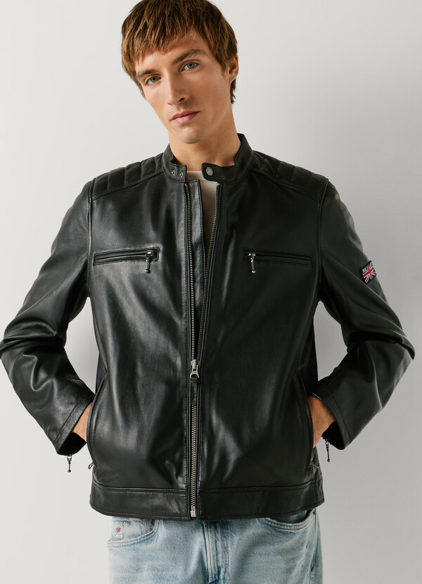 LEATHER BIKER JACKET