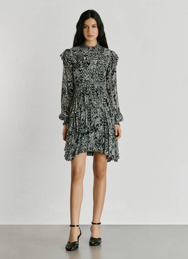 FANTASY PRINT MINI DRESS