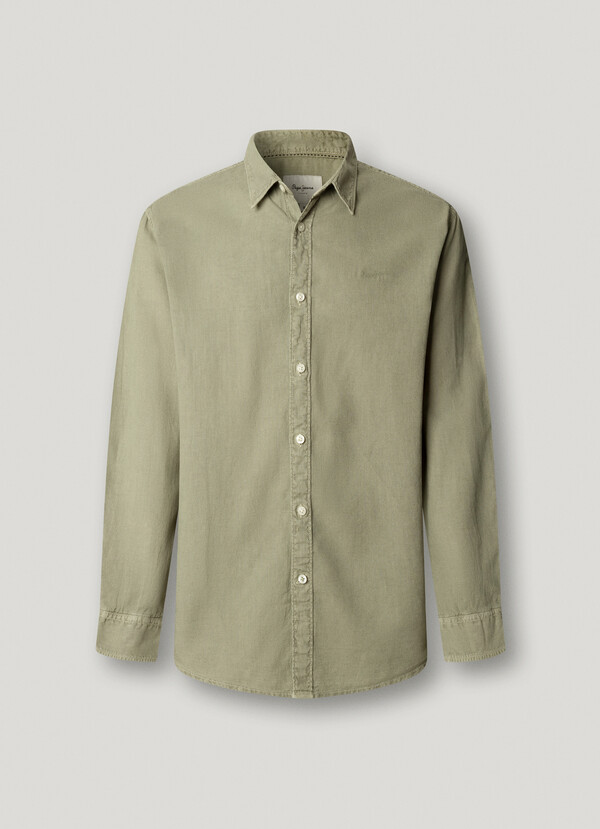 REGULAR FIT GARMENT DYED SHIRT