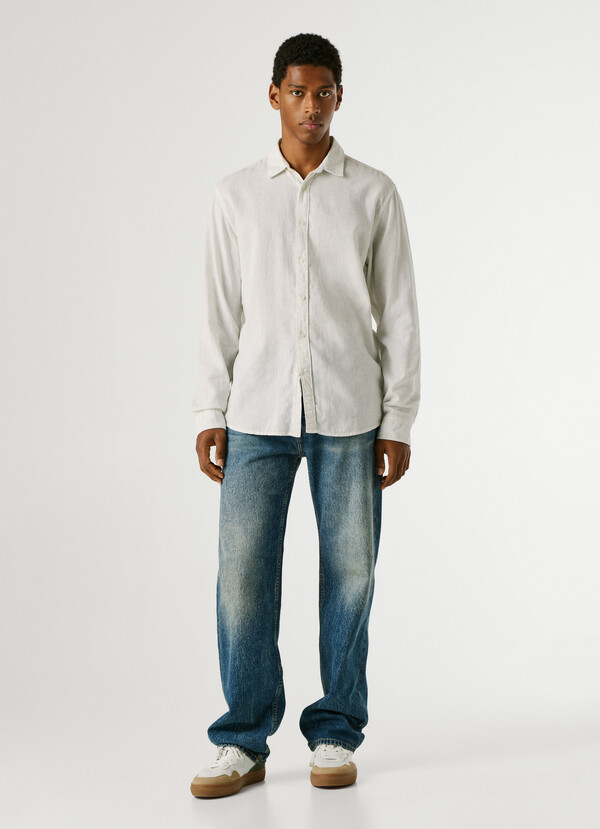 REGULAR FIT GARMENT DYED SHIRT