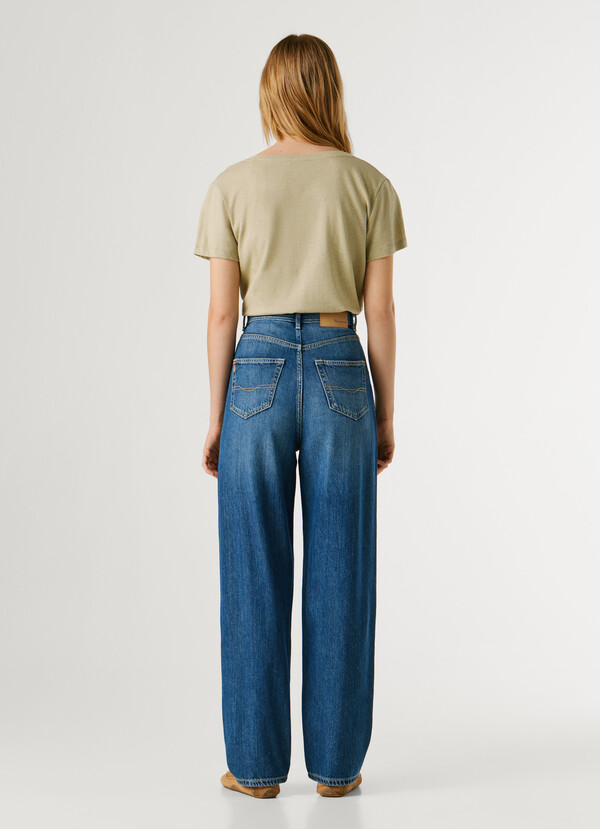 HIGH-RISE BARREL FIT JEANS - ADDISON