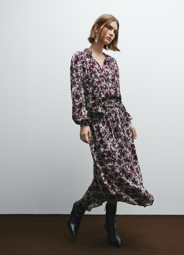 FLORAL PRINT MAXI SKIRT