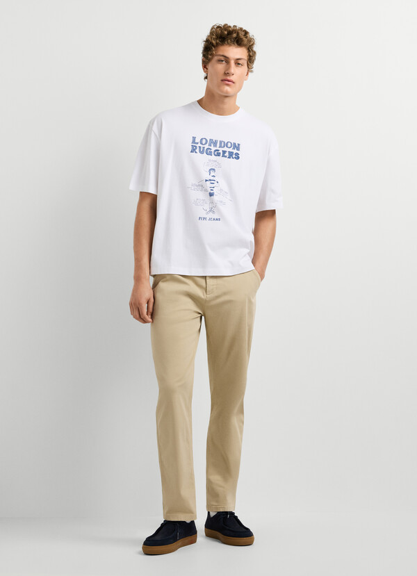 WIDE FIT PRINTED GRAPHIC T-SHIRT