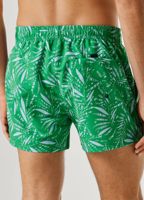SWIM SHORTS WITH LEAF PRINT