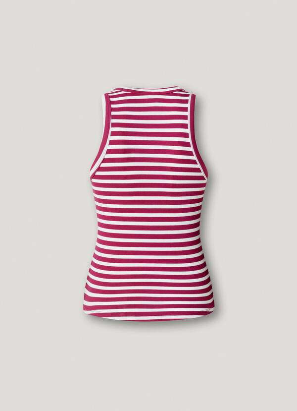 STRIPED RIBBED TOP