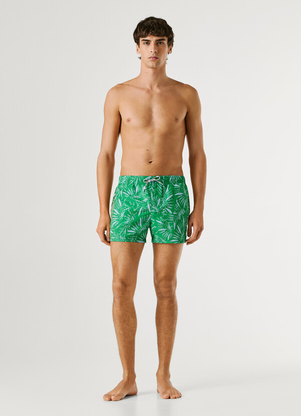 SWIM SHORTS WITH LEAF PRINT