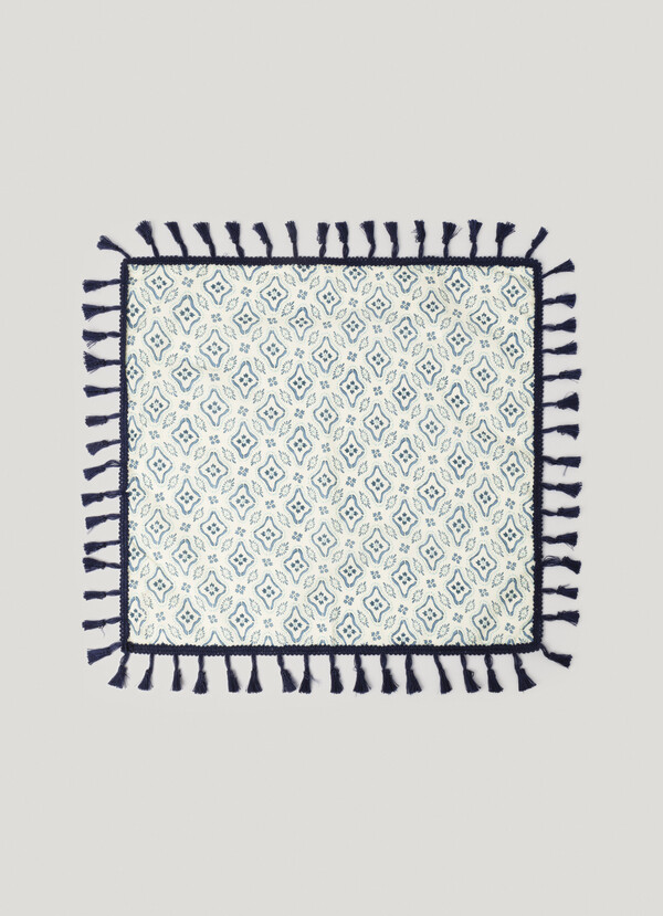 TWILL SCARF WITH TASSELS