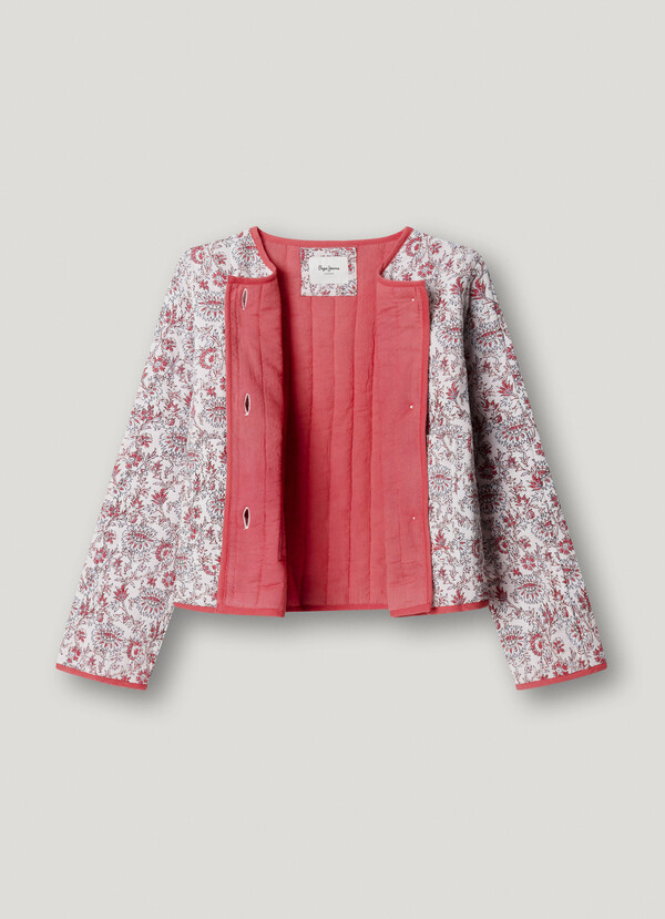 PADDED JACKET WITH FLORAL PRINT