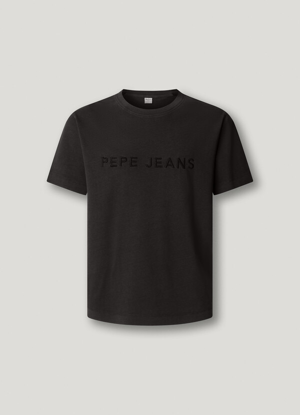 REGULAR FIT T-SHIRT WITH EMBROIDERED LOGO