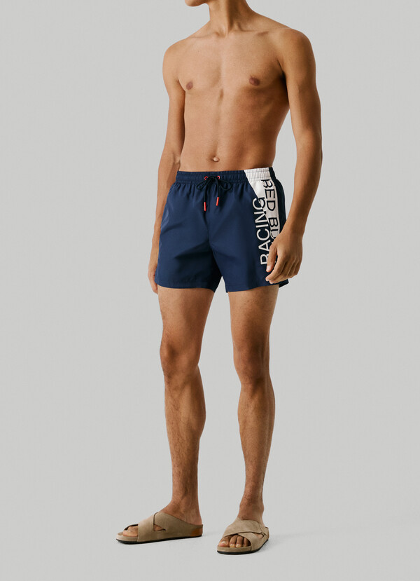 MAXI LOGO BERMUDA SWIM SHORTS