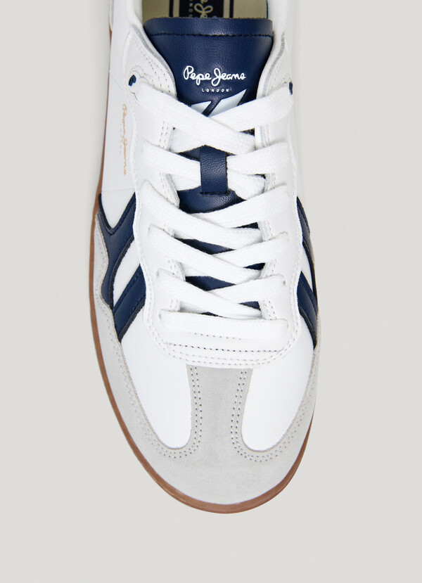 LEATHER TRAINERS WITH CUPSOLE SOLE - BALL