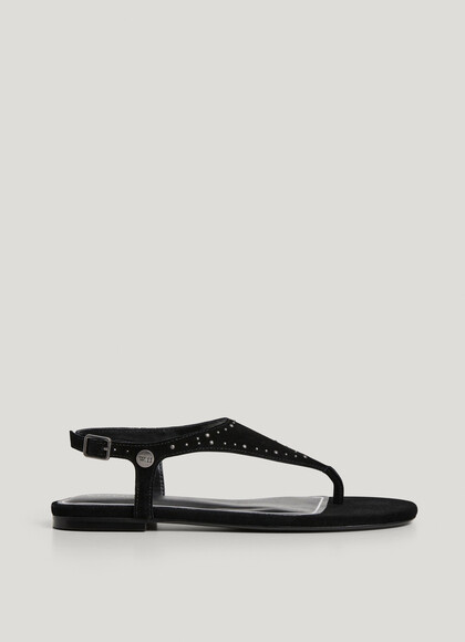 FLAT SUEDE SANDALS