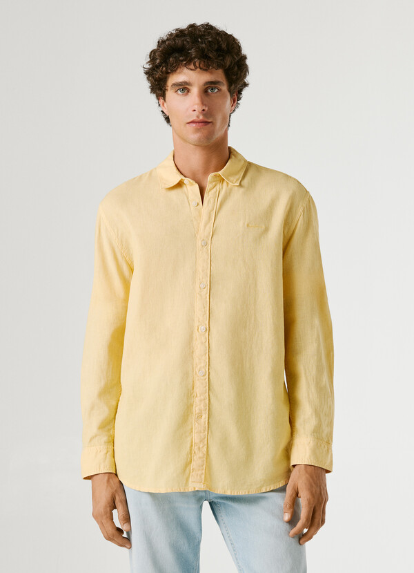 REGULAR FIT GARMENT DYED SHIRT
