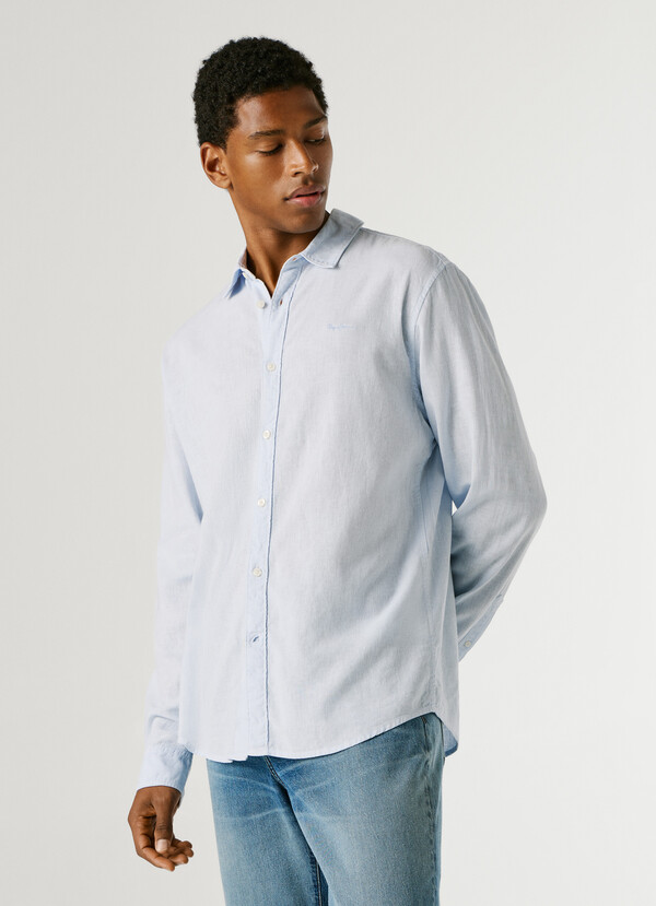 REGULAR FIT GARMENT DYED SHIRT