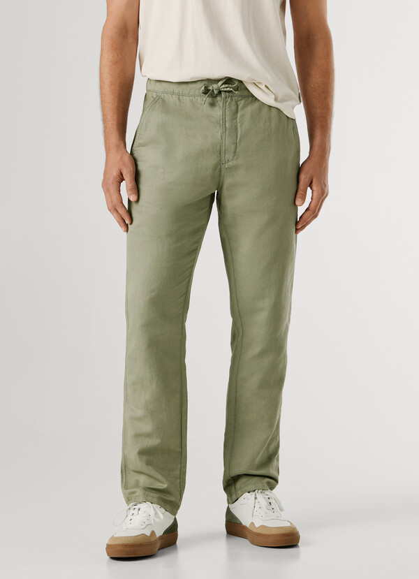 CHINO TROUSERS WITH ADJUSTABLE DRAWSTRING