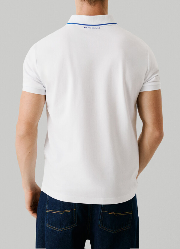 PRINTED LOGO PIQUE POLO SHIRT
