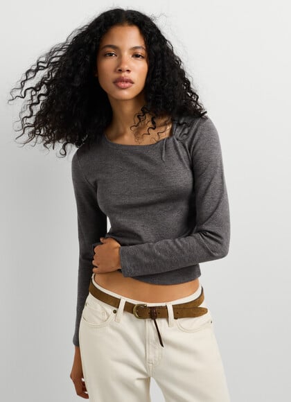 LONG SLEEVE T-SHIRT WITH KNOT DETAIL