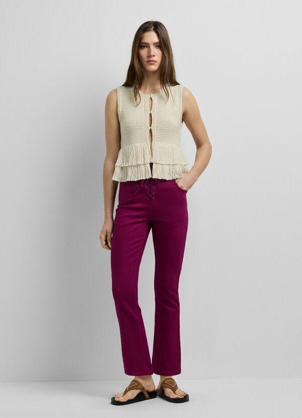 FLARE FIT STRETCH TROUSERS