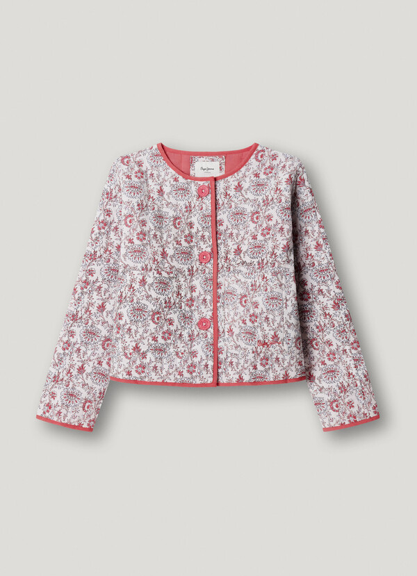PADDED JACKET WITH FLORAL PRINT
