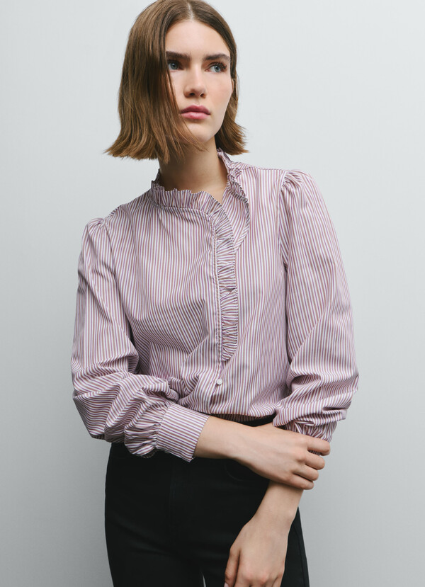 RUFFLES POPLIN BLOUSE