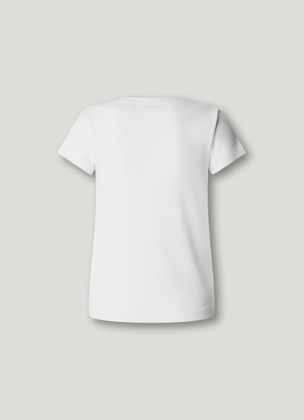 RIBBED EMBROIDERED LOGO T-SHIRT