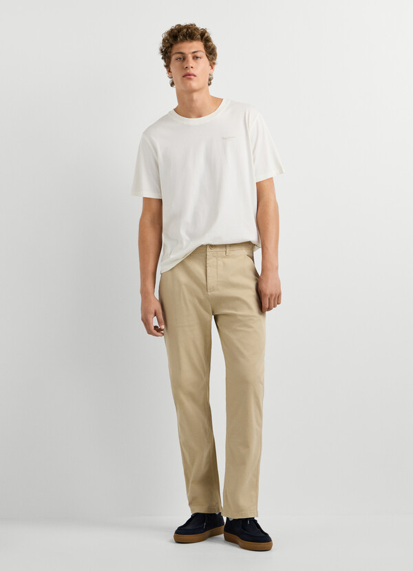 RELAXED FIT TWILL CHINOS