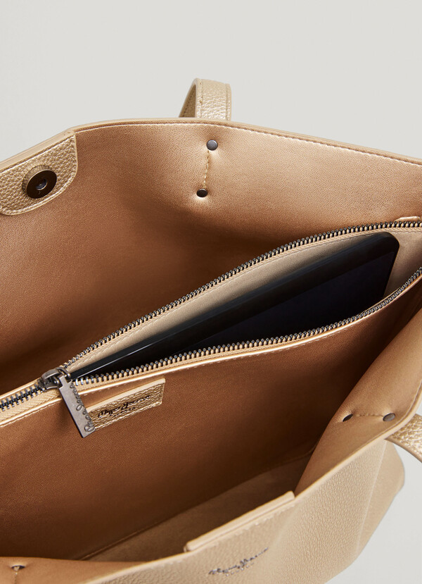 LEATHER EFFECT SHOPPER BAG
