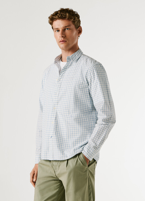 REGULAR FIT CHECKED POPLIN SHIRT