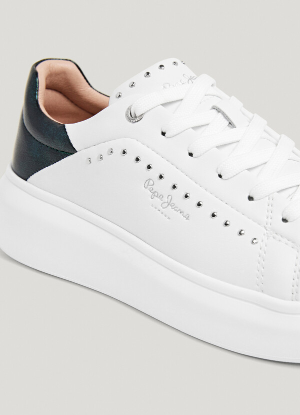 YARA - LEATHER TRAINERS WITH STUDS 