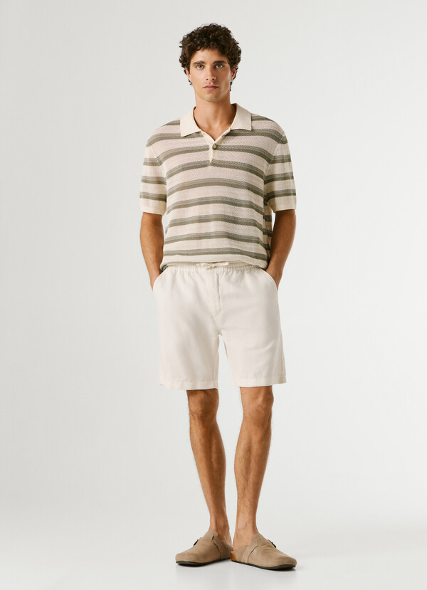 RELAXED FIT LINEN SHORTS