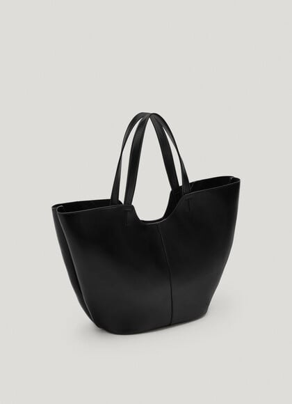 LEATHER EFFECT SHOPPER BAG